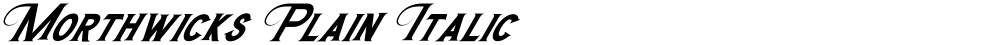 Morthwicks Plain Italic