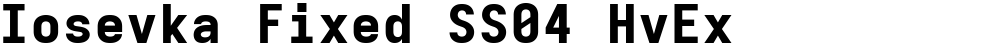 Iosevka Fixed SS04 HvEx