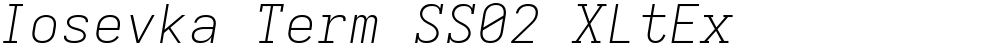 Iosevka Term SS02 XLtEx
