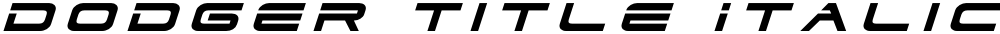 Dodger Title Italic