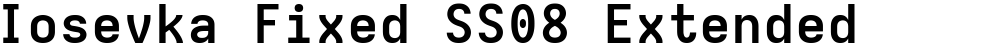 Iosevka Fixed SS08 Extended