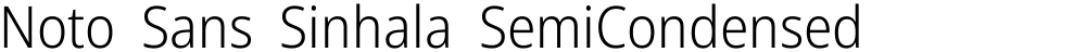 Noto Sans Sinhala SemiCondensed Light
