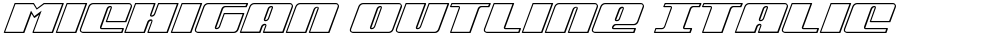 Michigan Outline Italic