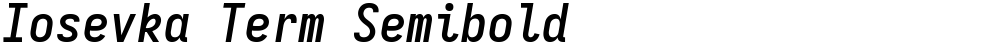 Iosevka Term Semibold