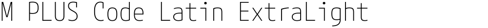 M PLUS Code Latin ExtraLight