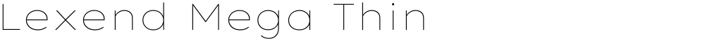 Lexend Mega Thin