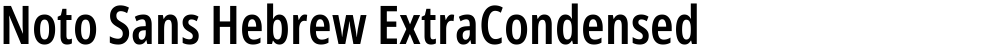 Noto Sans Hebrew ExtraCondensed SemiBold