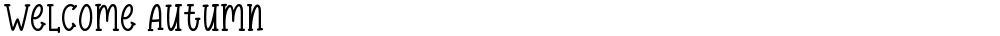 Welcome Autumn