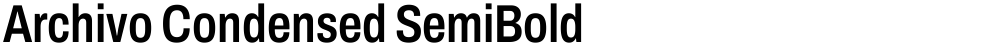 Archivo Condensed SemiBold