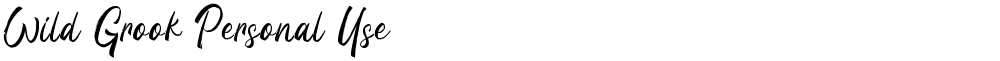 Wild Grook Personal Use