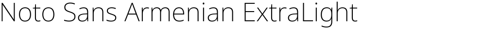 Noto Sans Armenian ExtraLight