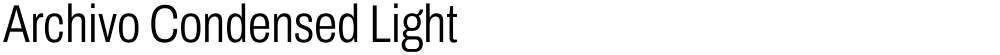 Archivo Condensed Light