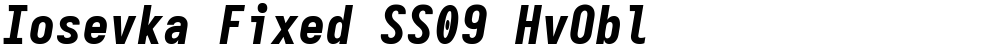 Iosevka Fixed SS09 HvObl