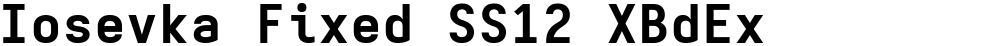 Iosevka Fixed SS12 XBdEx