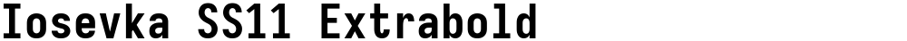 Iosevka SS11 Extrabold