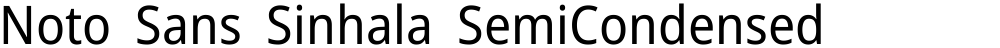 Noto Sans Sinhala SemiCondensed