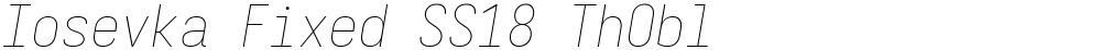 Iosevka Fixed SS18 ThObl