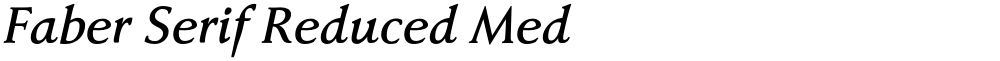 Faber Serif Reduced Med
