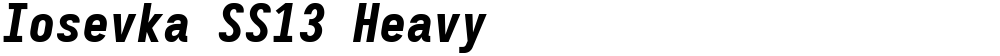 Iosevka SS13 Heavy