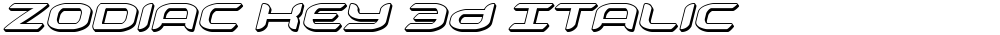 Zodiac Key 3D Italic