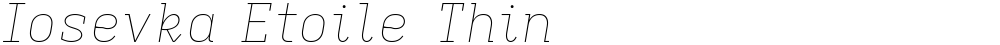 Iosevka Etoile Thin