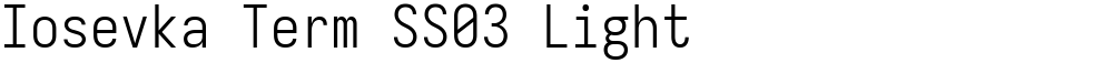 Iosevka Term SS03 Light