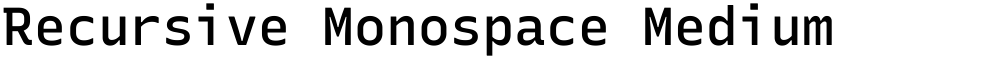 Recursive Monospace Medium