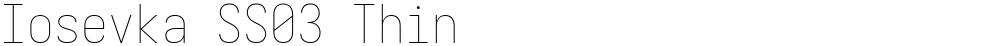 Iosevka SS03 Thin
