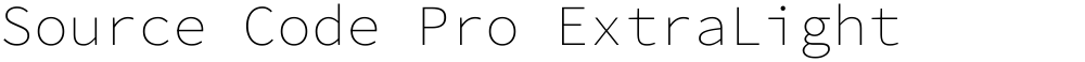 Source Code Pro ExtraLight