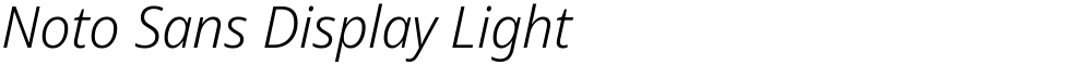 Noto Sans Display Light