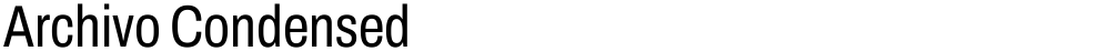Archivo Condensed