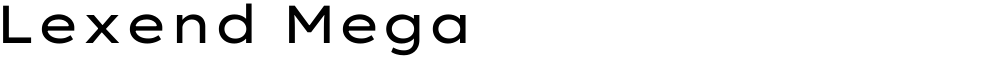 Lexend Mega
