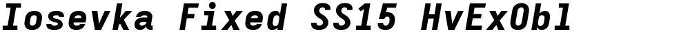 Iosevka Fixed SS15 HvExObl