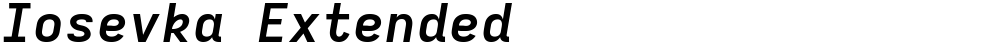 Iosevka Extended
