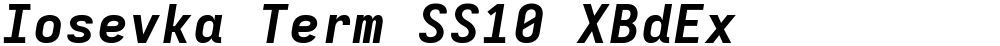 Iosevka Term SS10 XBdEx