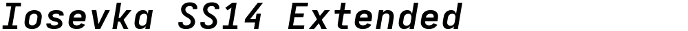 Iosevka SS14 Extended