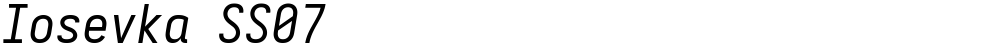 Iosevka SS07