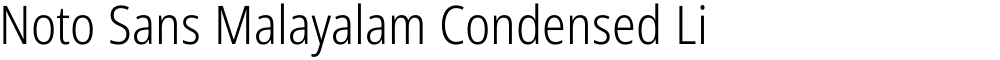 Noto Sans Malayalam Condensed Light