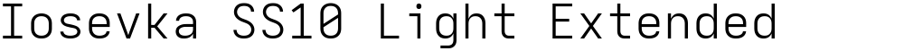 Iosevka SS10 Light Extended