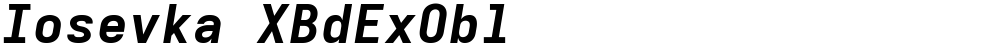 Iosevka XBdExObl