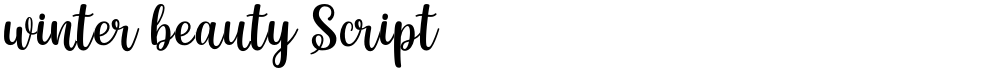 winter beauty Script