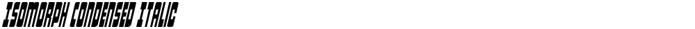 Isomorph Condensed Italic