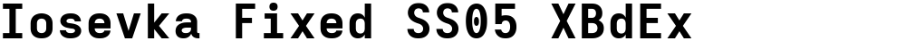 Iosevka Fixed SS05 XBdEx