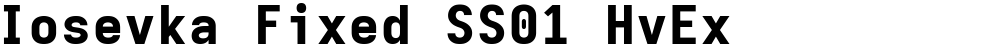 Iosevka Fixed SS01 HvEx