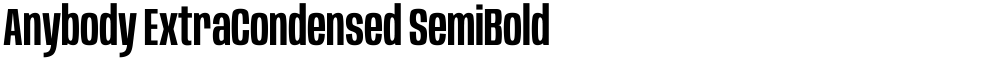Anybody ExtraCondensed SemiBold