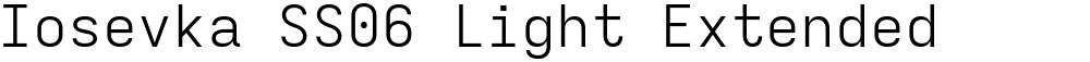 Iosevka SS06 Light Extended