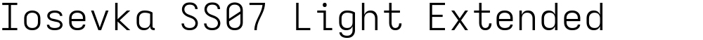 Iosevka SS07 Light Extended