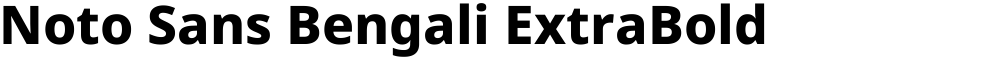 Noto Sans Bengali ExtraBold