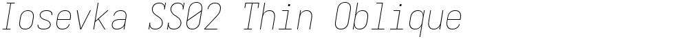 Iosevka SS02 Thin Oblique