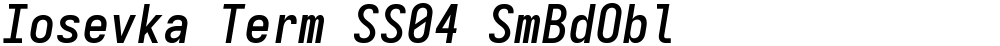 Iosevka Term SS04 SmBdObl